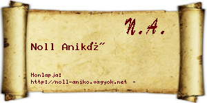 Noll Anikó névjegykártya